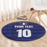 Custom France Rugby-Le XV de France Round Carpet Go Les Bleus