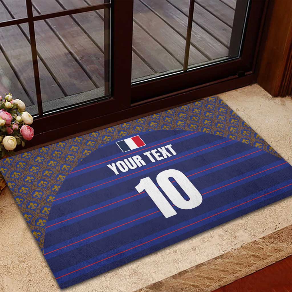Custom France Rugby-Le XV de France Rubber Doormat Go Les Bleus
