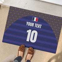 Custom France Rugby-Le XV de France Rubber Doormat Go Les Bleus