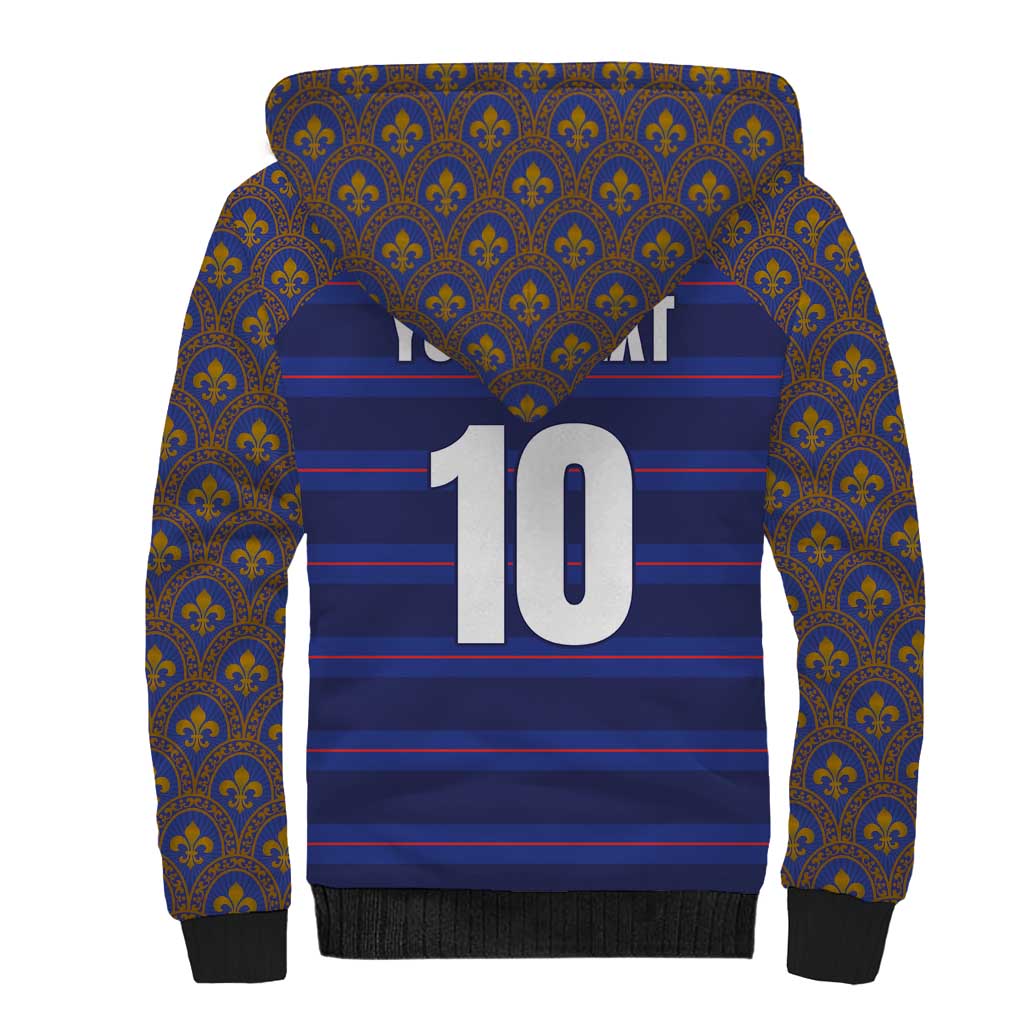 Custom France Rugby-Le XV de France Sherpa Hoodie Go Les Bleus