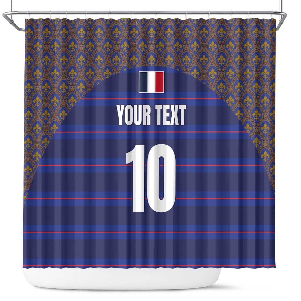 Custom France Rugby-Le XV de France Shower Curtain Go Les Bleus