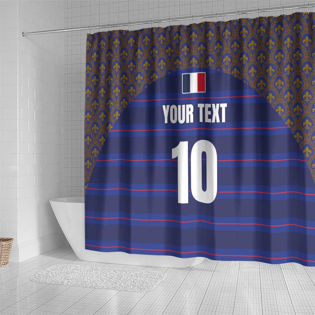 Custom France Rugby-Le XV de France Shower Curtain Go Les Bleus