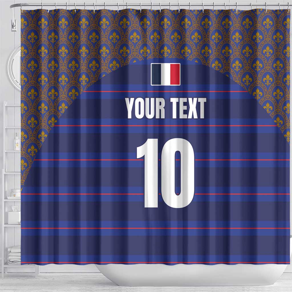 Custom France Rugby-Le XV de France Shower Curtain Go Les Bleus