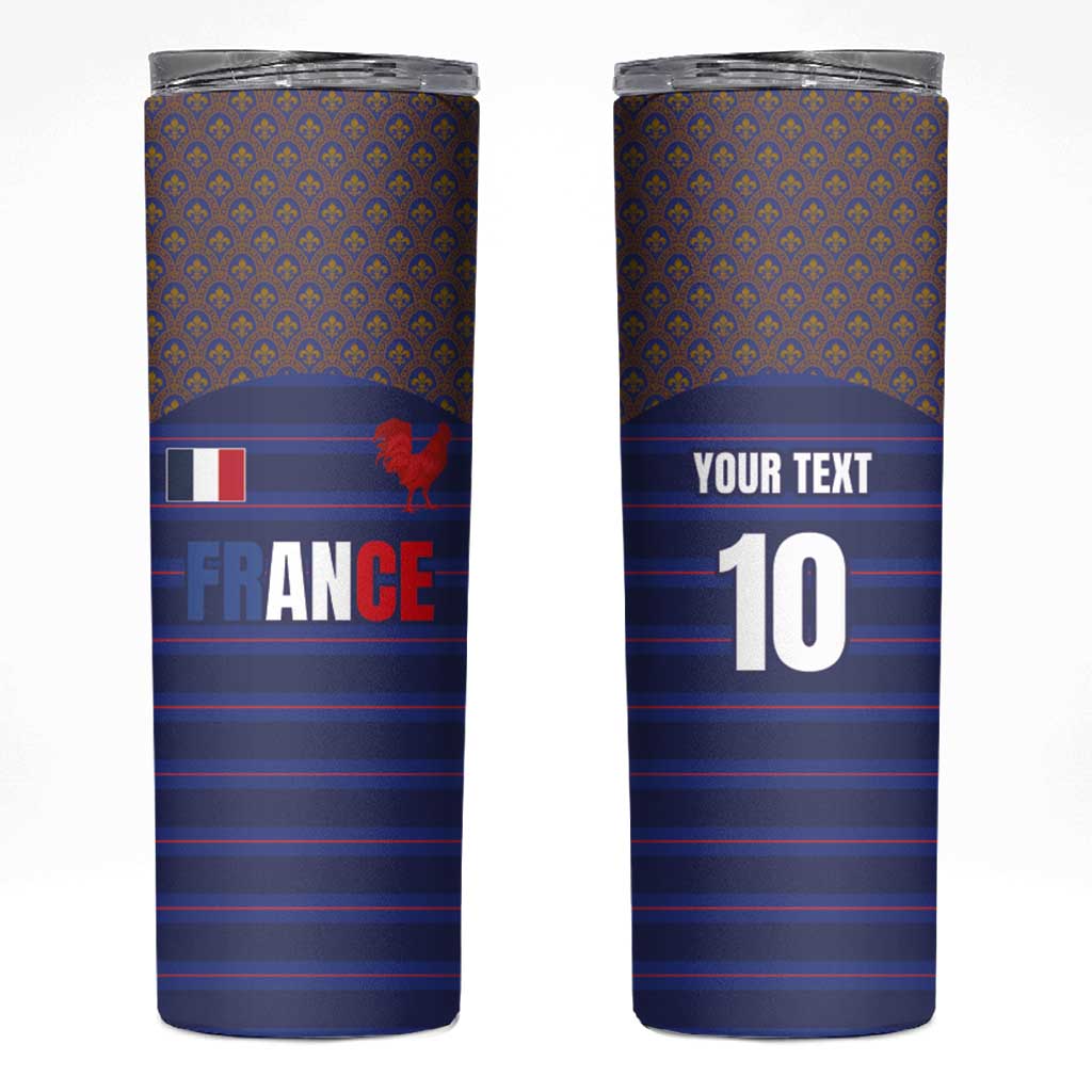 Custom France Rugby-Le XV de France Skinny Tumbler Go Les Bleus