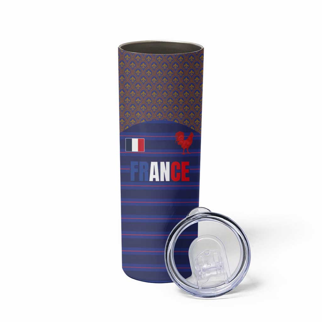 Custom France Rugby-Le XV de France Skinny Tumbler Go Les Bleus