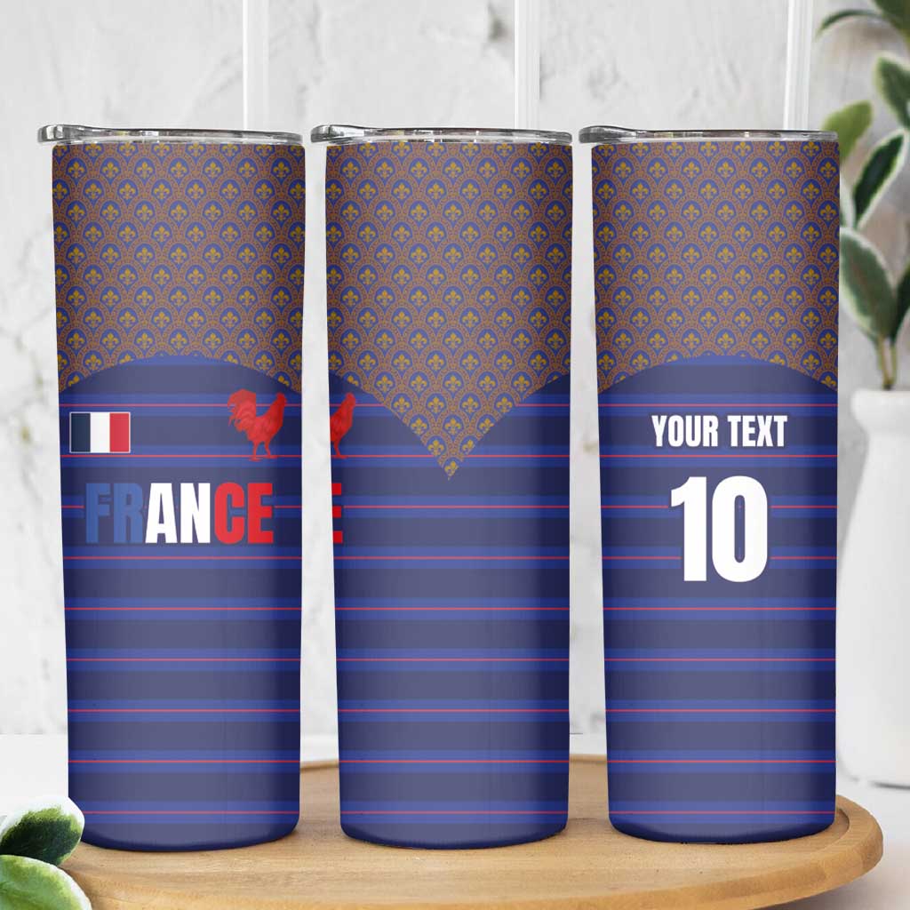 Custom France Rugby-Le XV de France Skinny Tumbler Go Les Bleus