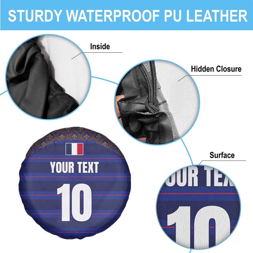 Custom France Rugby-Le XV de France Spare Tire Cover Go Les Bleus