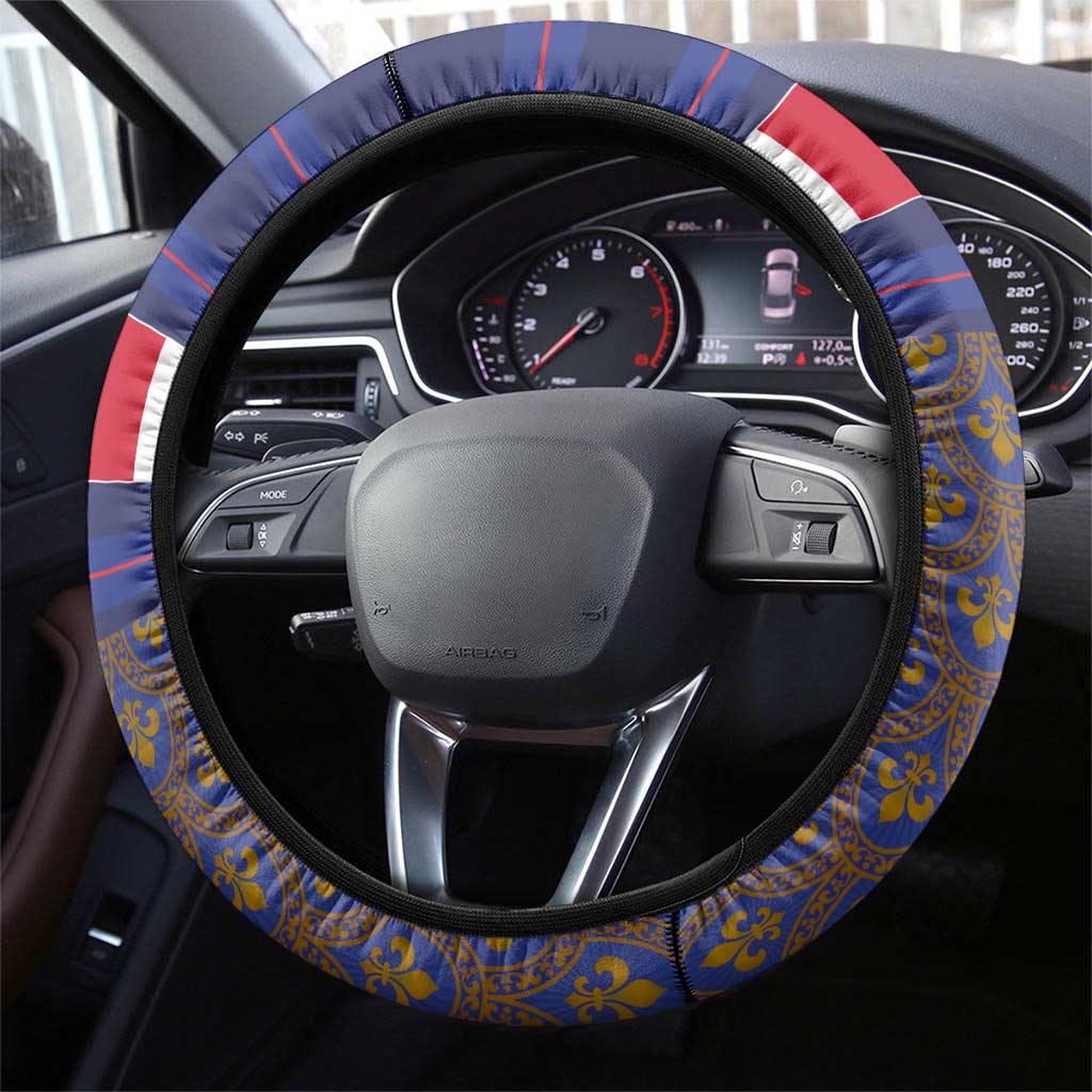 France Rugby-Le XV de France Steering Wheel Cover Go Les Bleus