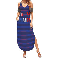 Custom France Rugby-Le XV de France Summer Maxi Dress Go Les Bleus