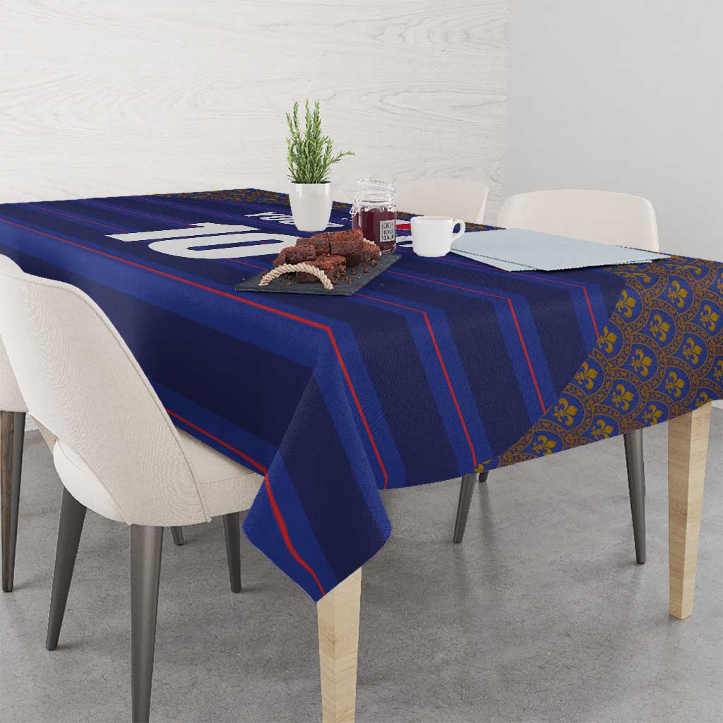 Custom France Rugby-Le XV de France Tablecloth Go Les Bleus