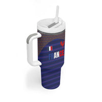 Custom France Rugby-Le XV de France Tumbler With Handle Go Les Bleus