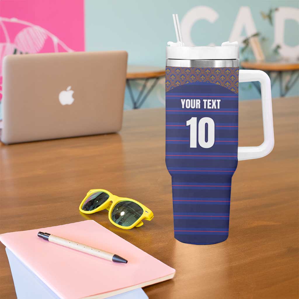 Custom France Rugby-Le XV de France Tumbler With Handle Go Les Bleus