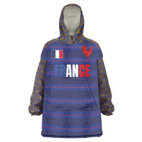 Custom France Rugby-Le XV de France Wearable Blanket Hoodie Go Les Bleus
