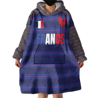 Custom France Rugby-Le XV de France Wearable Blanket Hoodie Go Les Bleus