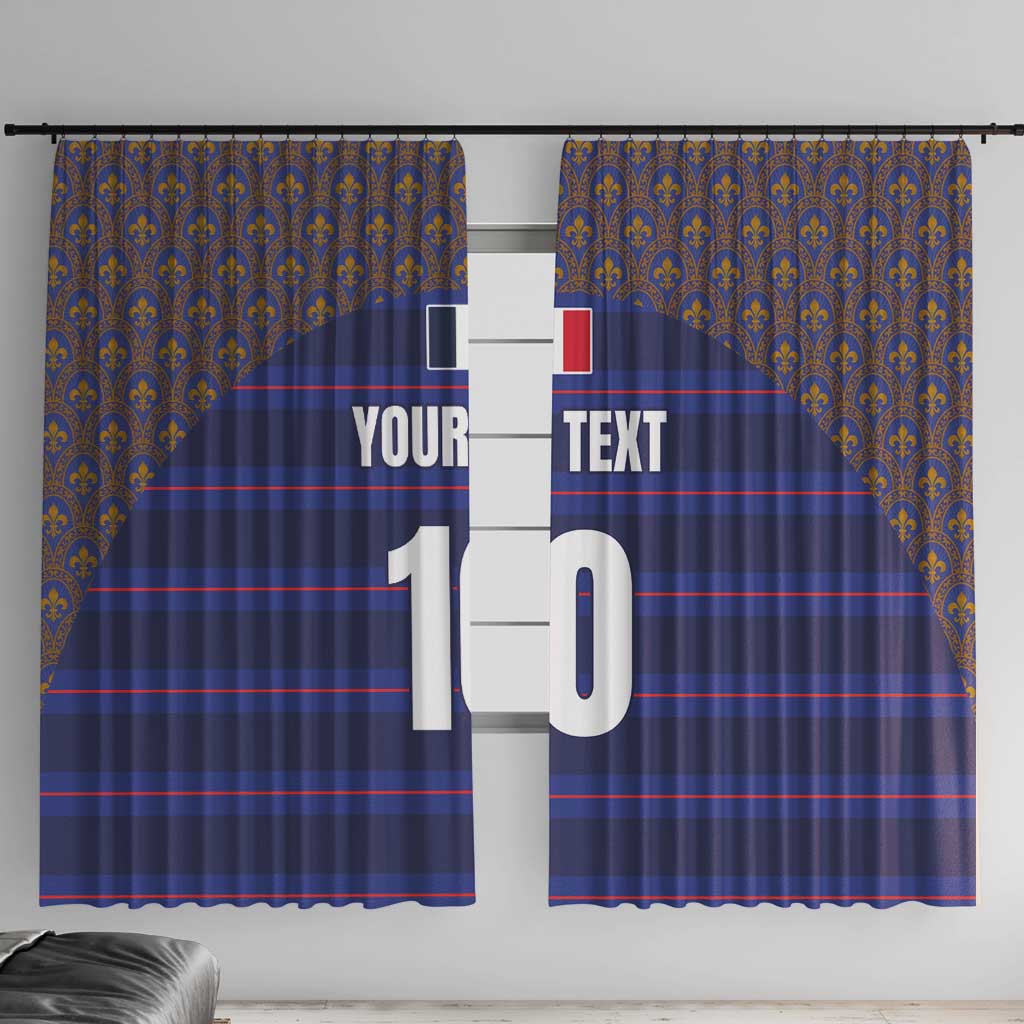 Custom France Rugby-Le XV de France Window Curtain Go Les Bleus