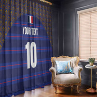 Custom France Rugby-Le XV de France Window Curtain Go Les Bleus