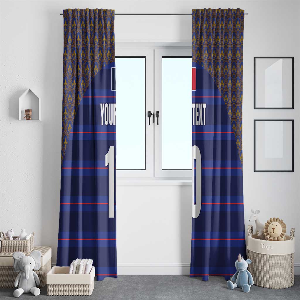 Custom France Rugby-Le XV de France Window Curtain Go Les Bleus