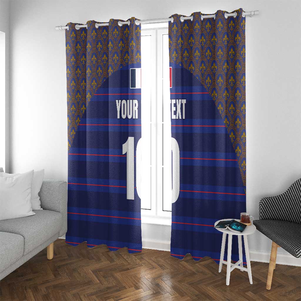 Custom France Rugby-Le XV de France Window Curtain Go Les Bleus