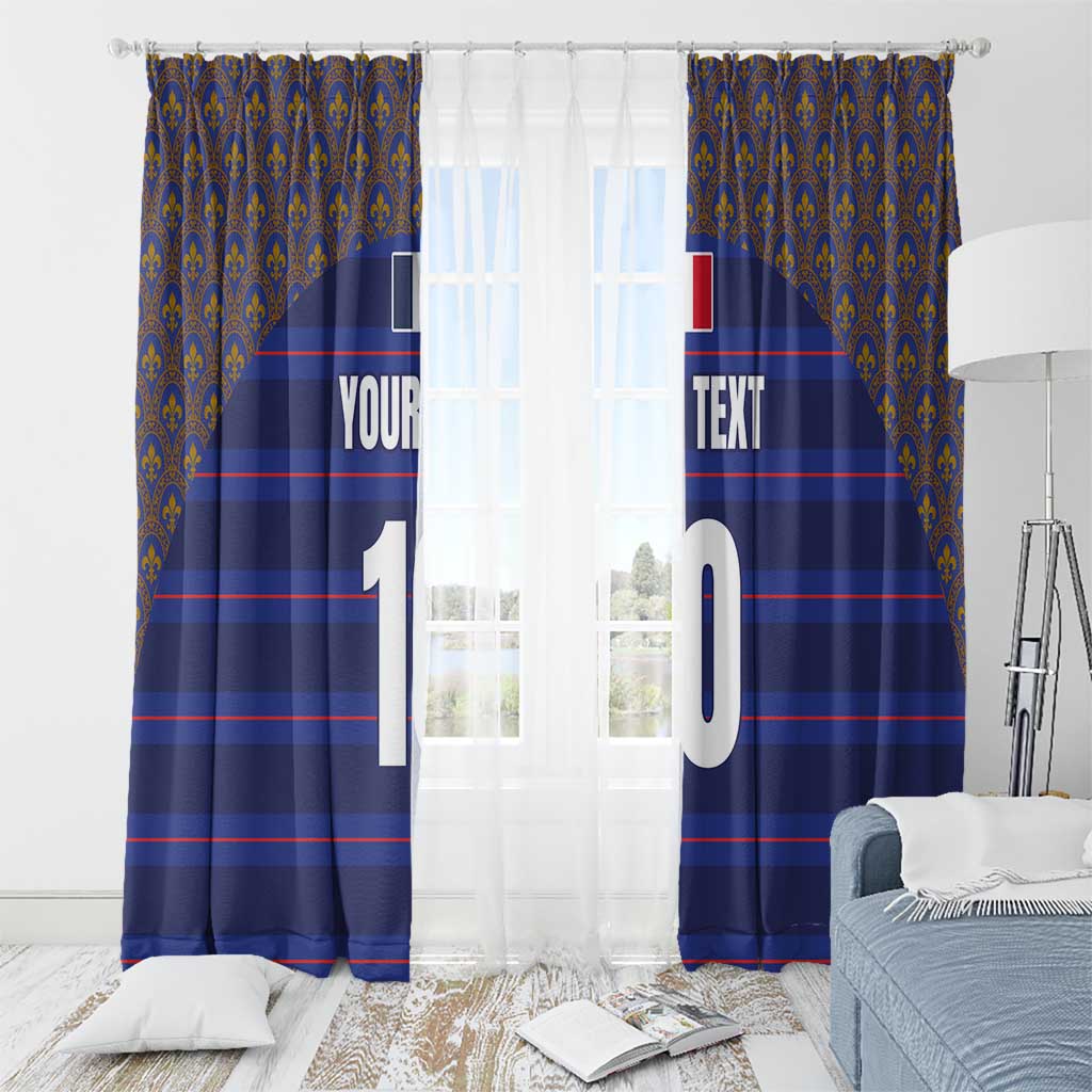 Custom France Rugby-Le XV de France Window Curtain Go Les Bleus
