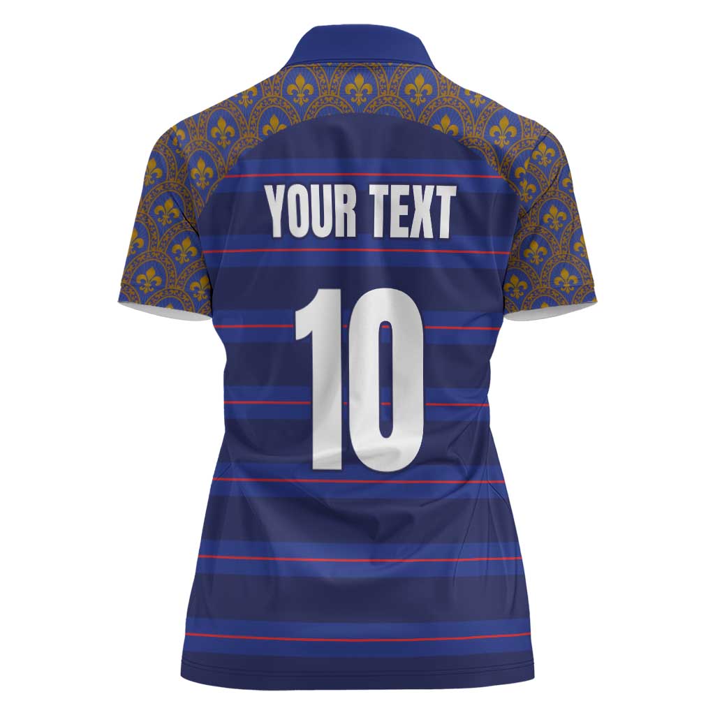 Custom France Rugby-Le XV de France Women Polo Shirt Go Les Bleus