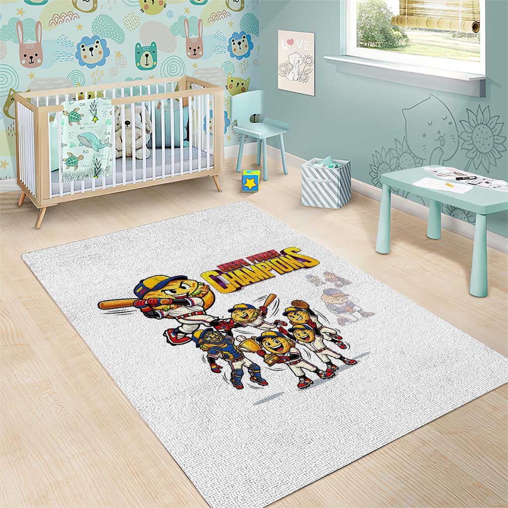 Venezuela Baseball Champions Area Rug Glory Arepa Team