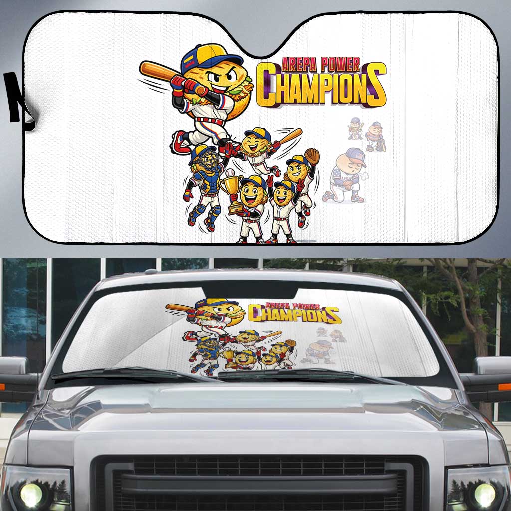 Venezuela Baseball Champions Auto Sun Shade Glory Arepa Team