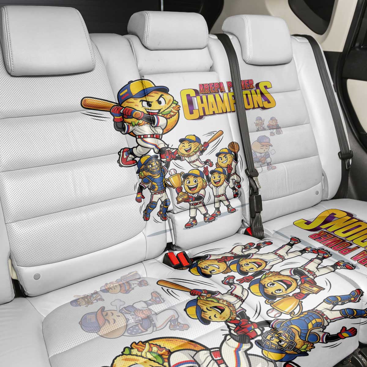 Venezuela Baseball Champions Back Car Seat Cover Glory Arepa Team
