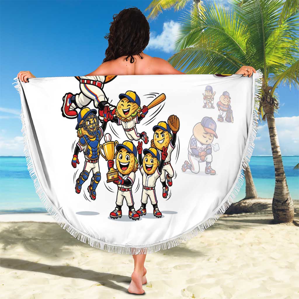 Venezuela Baseball Champions Beach Blanket Glory Arepa Team