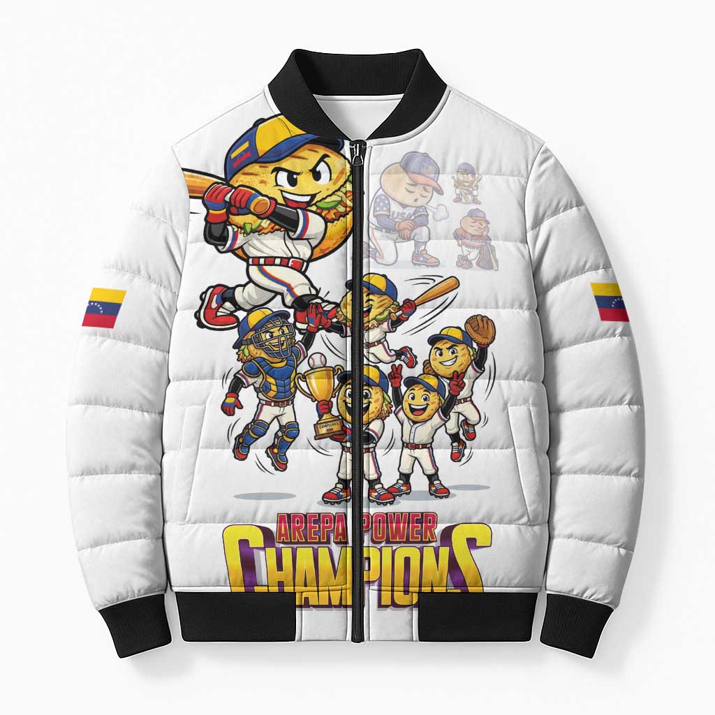 Venezuela Baseball Champions Bomber Puffer Jacket Glory Arepa Team