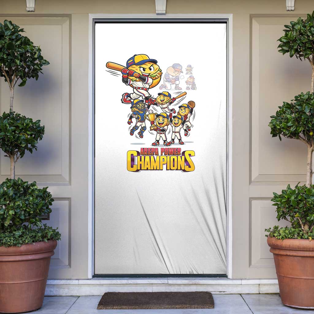 Venezuela Baseball Champions Door Cover Glory Arepa Team