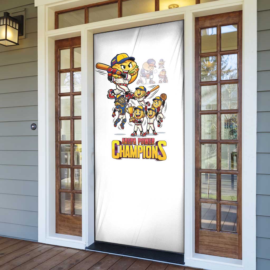 Venezuela Baseball Champions Door Cover Glory Arepa Team