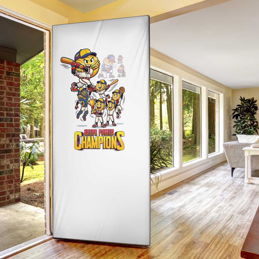 Venezuela Baseball Champions Door Cover Glory Arepa Team