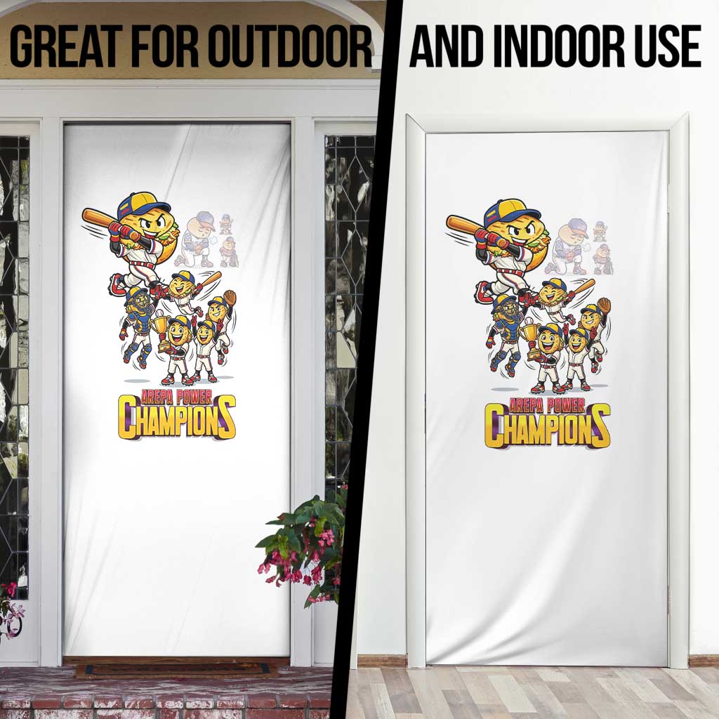 Venezuela Baseball Champions Door Cover Glory Arepa Team