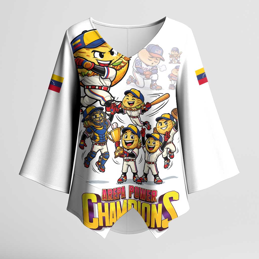 Venezuela Baseball Champions Kimono Sleeve Blouse Glory Arepa Team