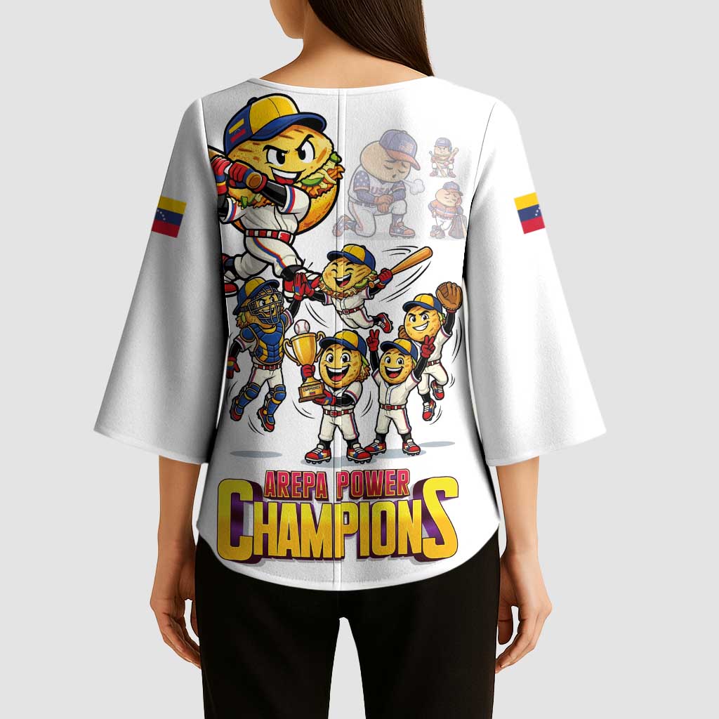 Venezuela Baseball Champions Kimono Sleeve Blouse Glory Arepa Team