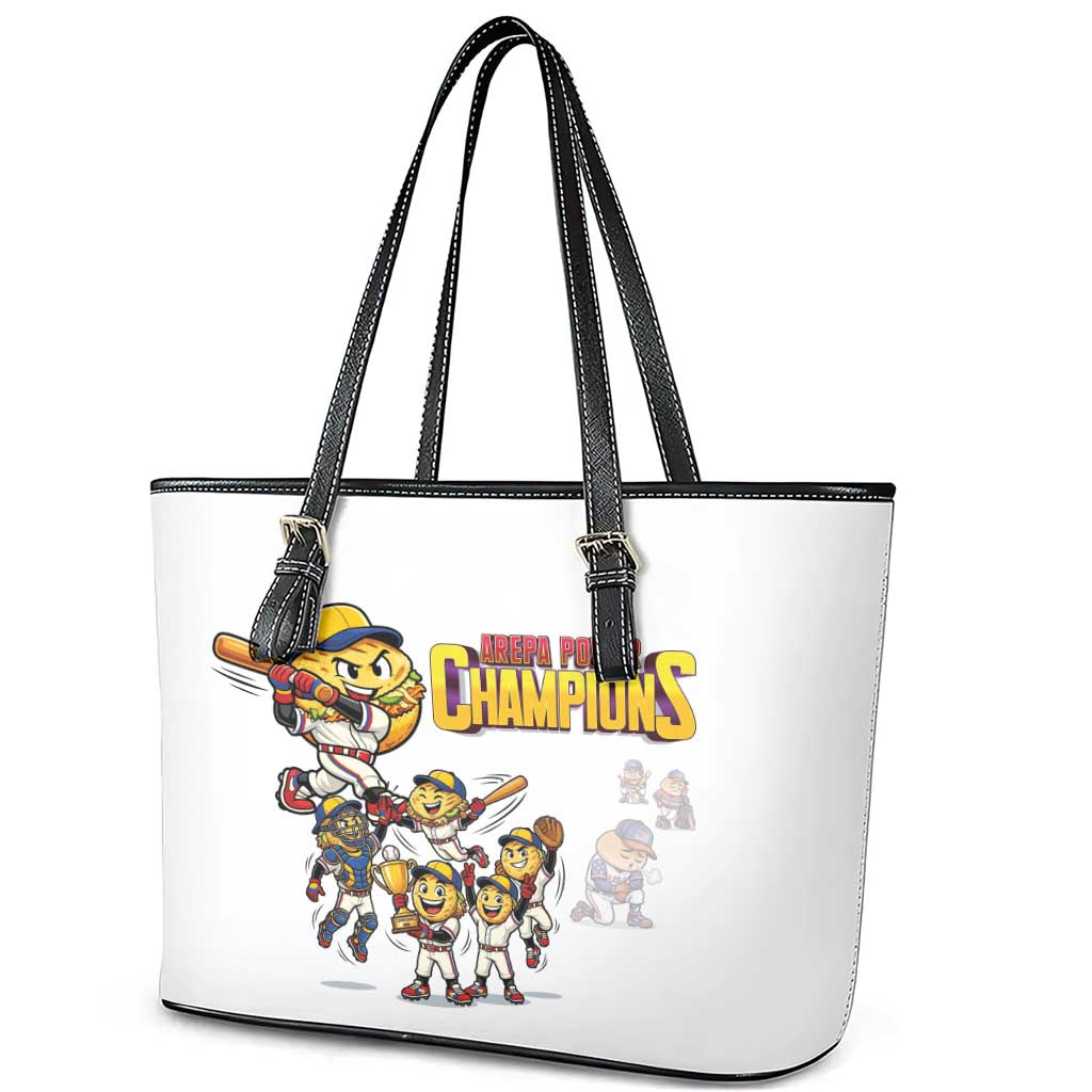 Venezuela Baseball Champions Leather Tote Bag Glory Arepa Team