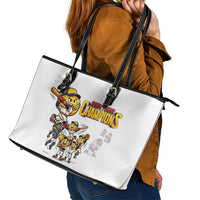 Venezuela Baseball Champions Leather Tote Bag Glory Arepa Team