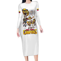 Venezuela Baseball Champions Long Sleeve Bodycon Dress Glory Arepa Team