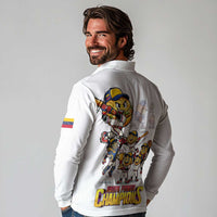 Venezuela Baseball Champions Long Sleeve Polo Shirt Glory Arepa Team