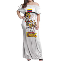 Venezuela Baseball Champions Off Shoulder Maxi Dress Glory Arepa Team