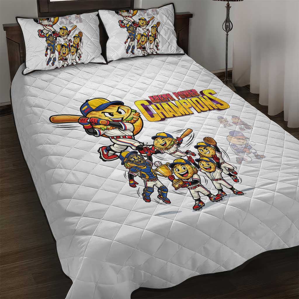 Venezuela Baseball Champions Quilt Bed Set Glory Arepa Team