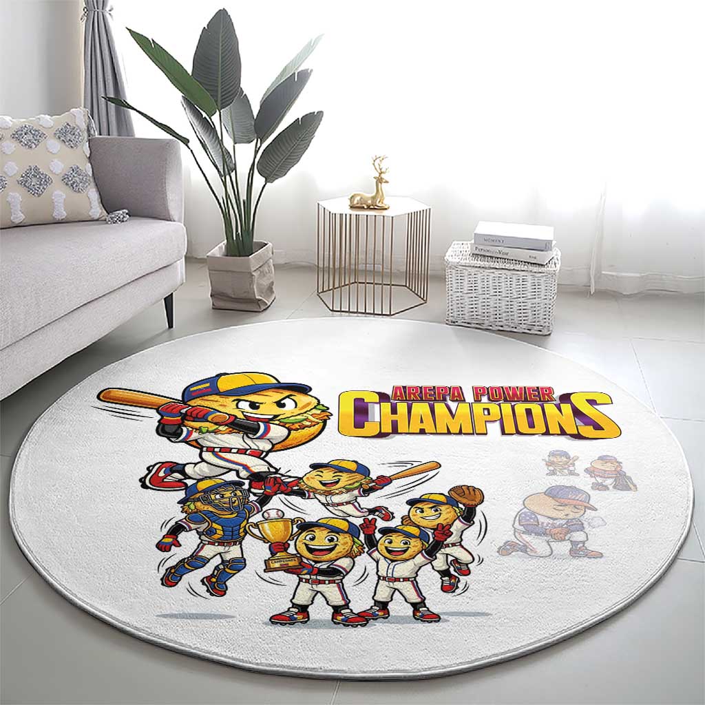Venezuela Baseball Champions Round Carpet Glory Arepa Team