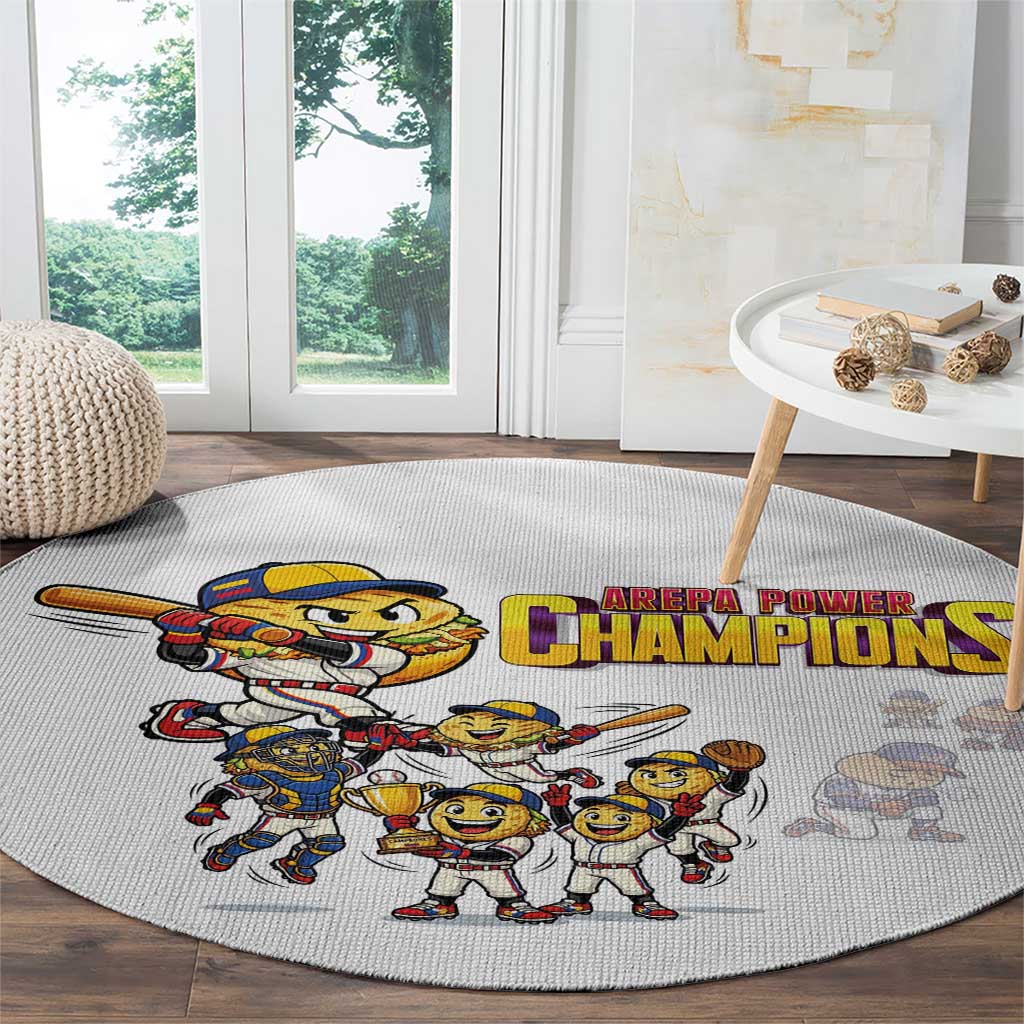 Venezuela Baseball Champions Round Carpet Glory Arepa Team