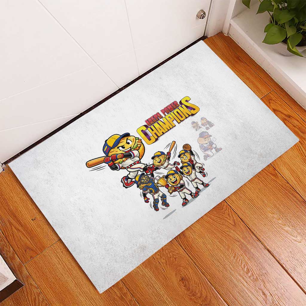 Venezuela Baseball Champions Rubber Doormat Glory Arepa Team
