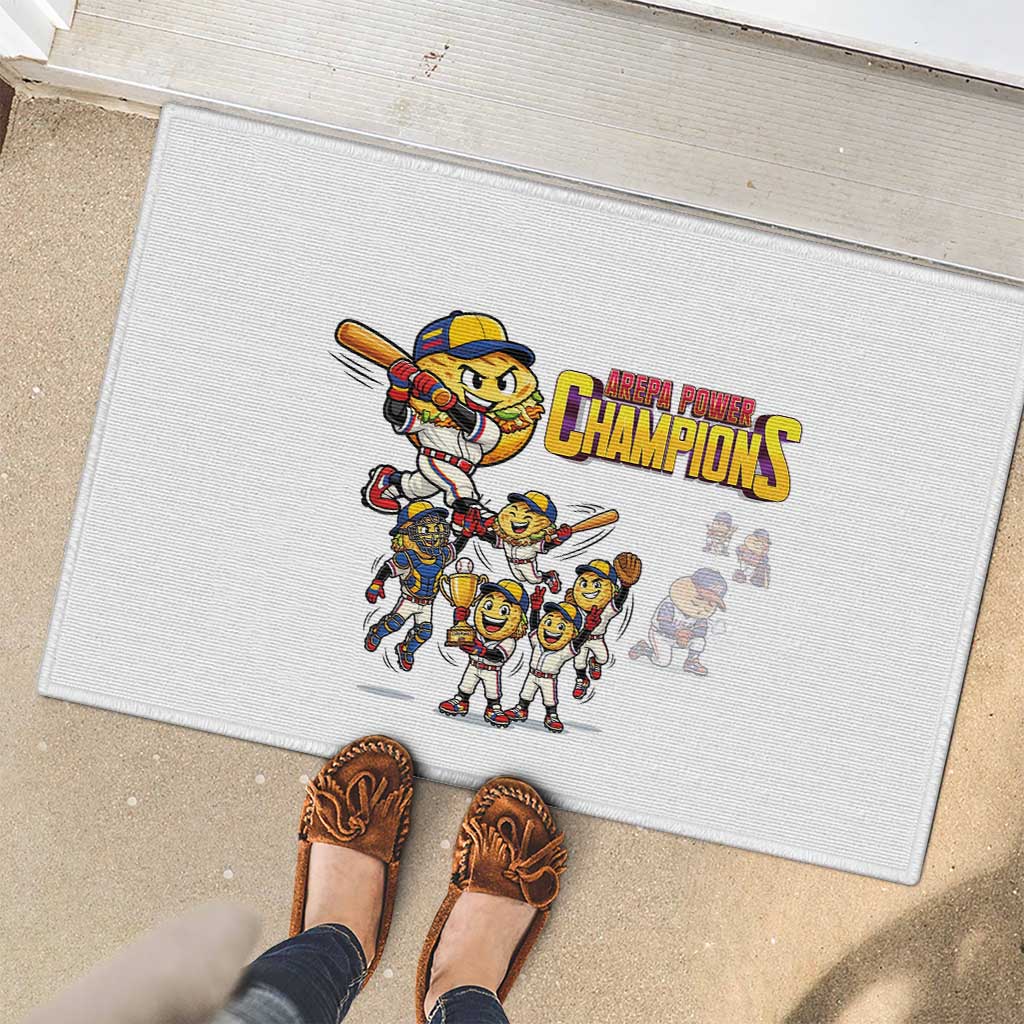 Venezuela Baseball Champions Rubber Doormat Glory Arepa Team
