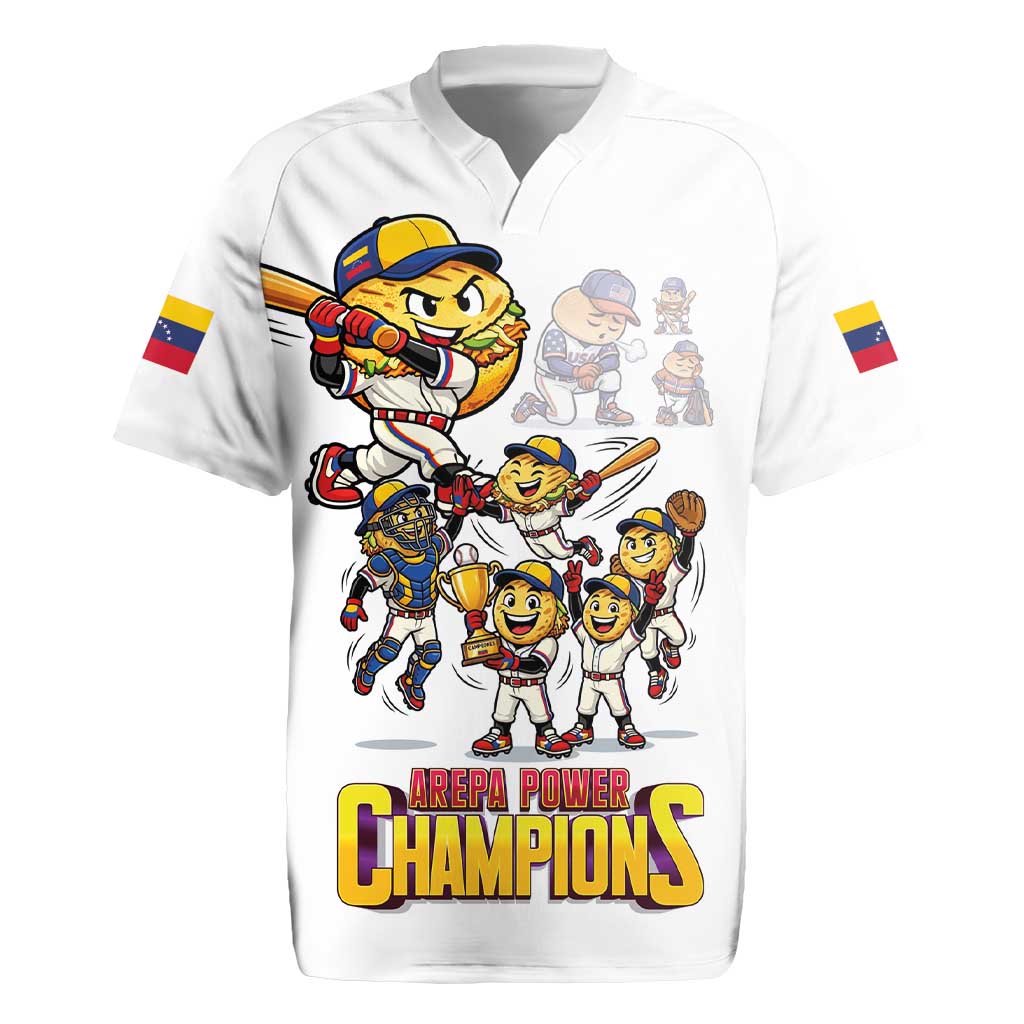 Venezuela Baseball Champions Rugby Jersey Glory Arepa Team