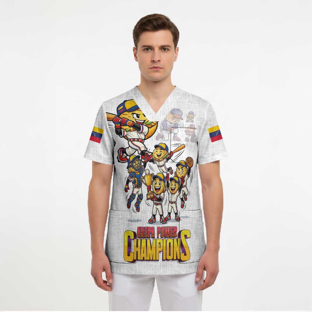 Venezuela Baseball Champions Scrub Top Glory Arepa Team