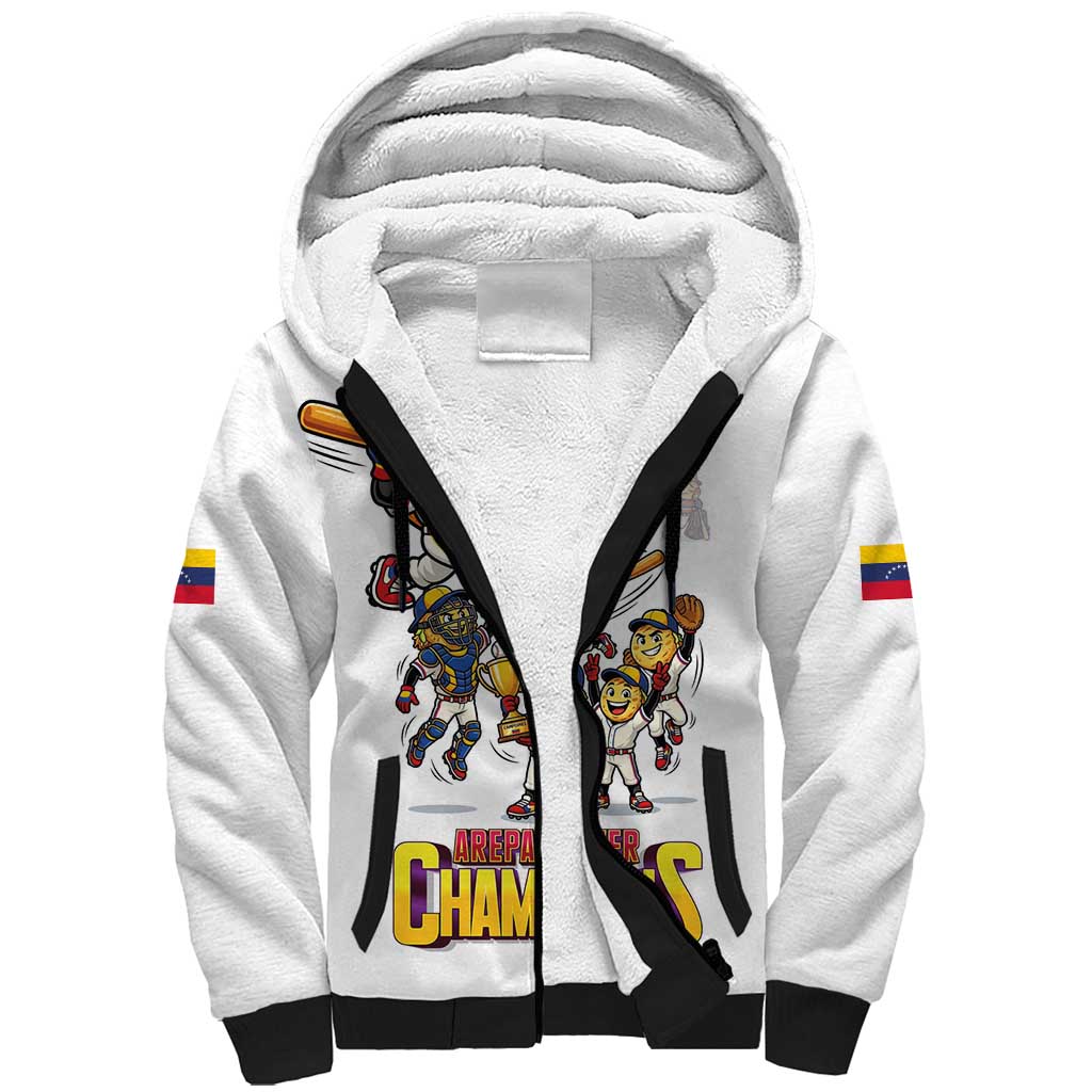 Venezuela Baseball Champions Sherpa Hoodie Glory Arepa Team