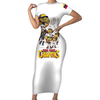 Venezuela Baseball Champions Short Sleeve Bodycon Dress Glory Arepa Team