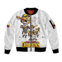 Venezuela Baseball Champions Sleeve Zip Bomber Jacket Glory Arepa Team